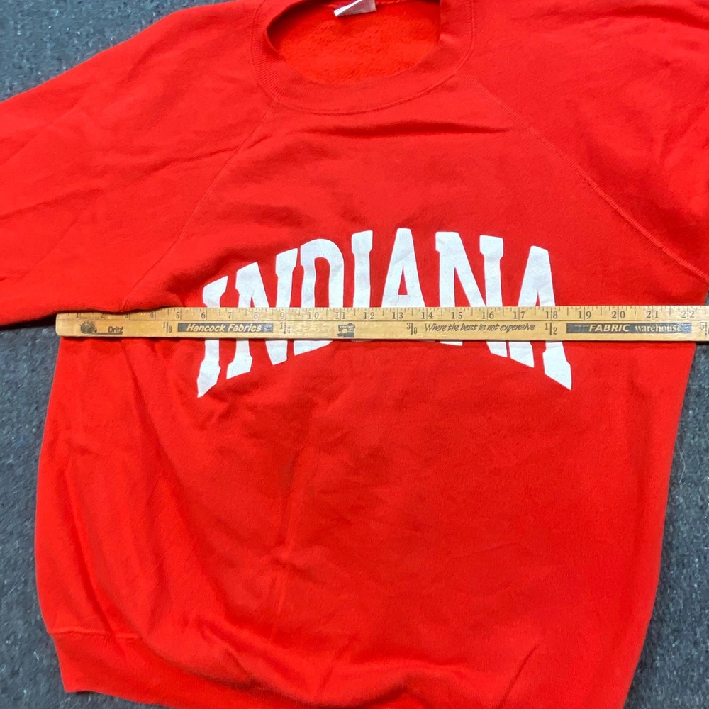 Indiana University Sweatshirt Sz XL Mens Red Vintage 90s Raglan Hoosiers Gameday - Picture 6 of 7